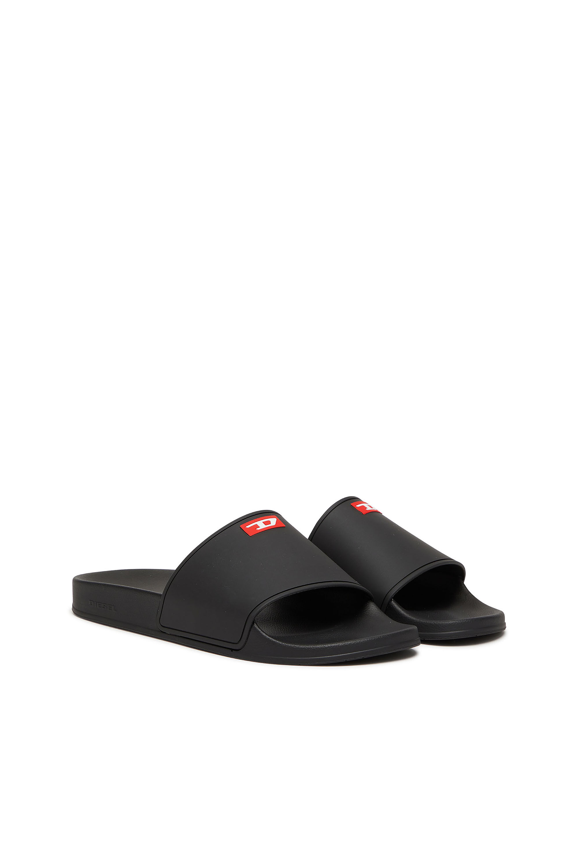 Diesel - SA-SWIM, Sa-Swim-Chanclas de piscina de goma con logotipo D Hombre in Negro - 2